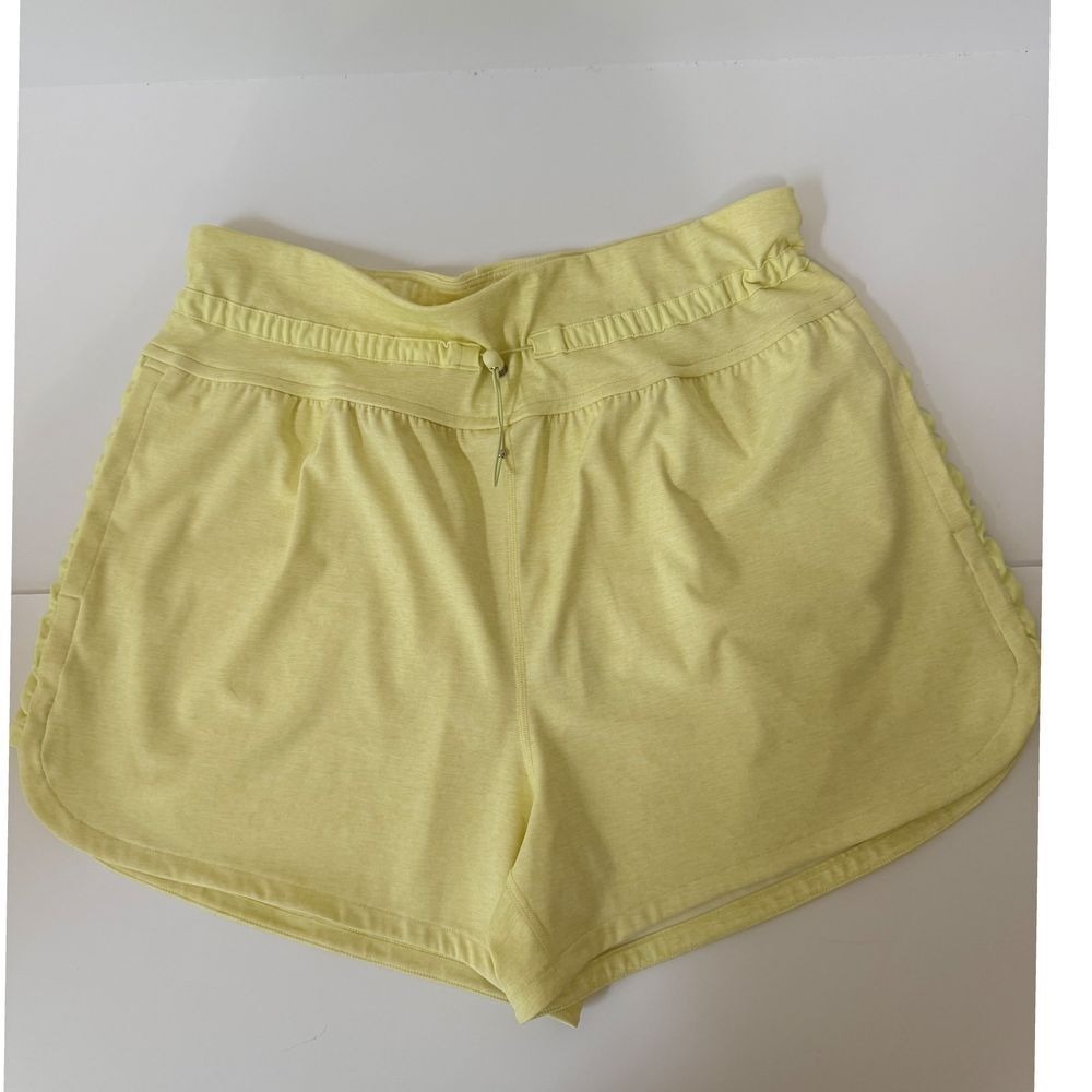 Travis Mathew's Yellow High-Waisted Athletic Shorts with Drawstring & Pockets - Picture 8 of 10
